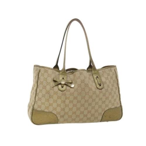 Pre-owned Canvas gucci-bags Gucci Vintage , Beige , Dames