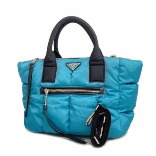 Pre-owned Nylon shoulder-bags Prada Vintage , Blue , Dames