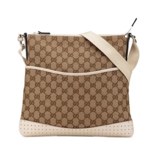 Pre-owned Canvas shoulder-bags Gucci Vintage , Brown , Dames