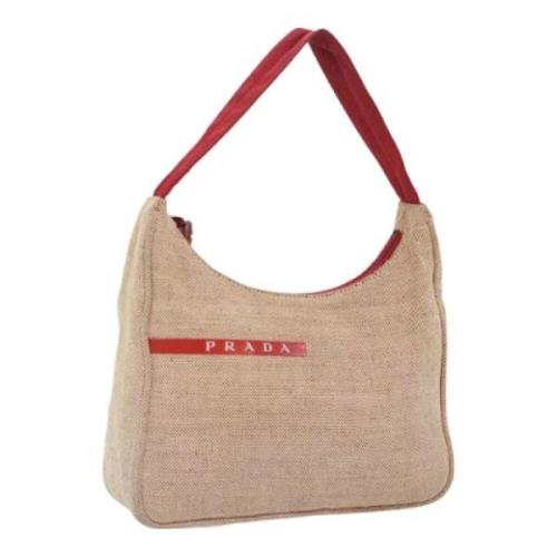 Pre-owned Canvas handbags Prada Vintage , Beige , Dames