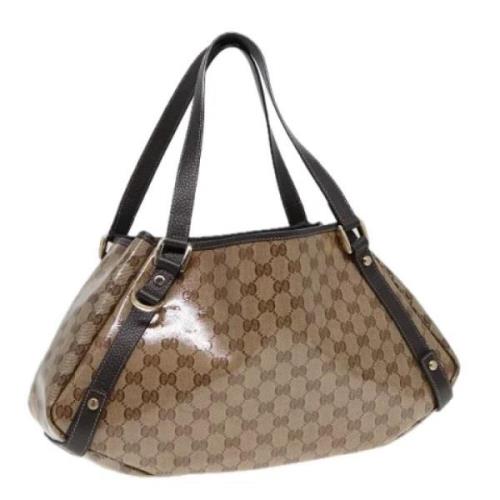 Pre-owned Canvas totes Gucci Vintage , Beige , Dames