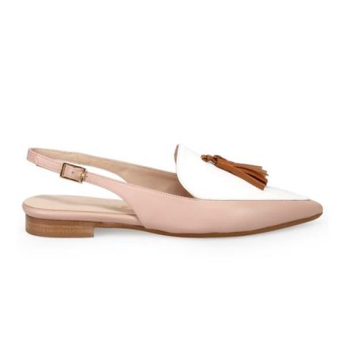 Elegante platte ballerina schoenen Sangiorgio , Beige , Dames