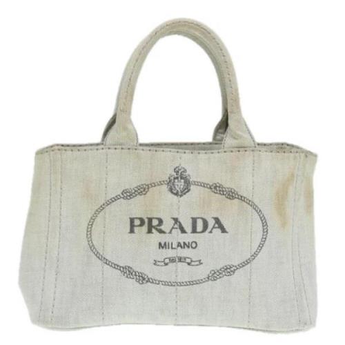 Pre-owned Canvas prada-bags Prada Vintage , Gray , Dames