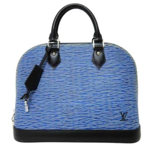 Pre-owned Leather handbags Louis Vuitton Vintage , Blue , Dames