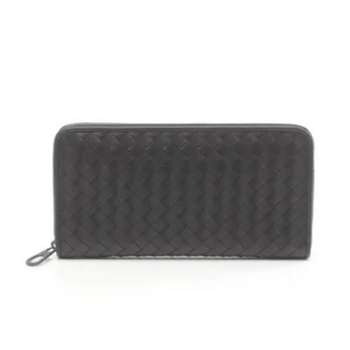 Pre-owned Leather wallets Bottega Veneta Vintage , Black , Dames