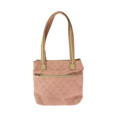 Pre-owned Canvas totes Gucci Vintage , Pink , Dames