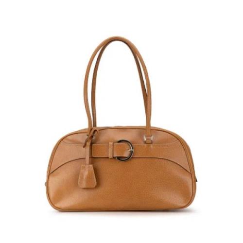 Pre-owned Leather shoulder-bags Prada Vintage , Brown , Dames