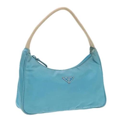 Pre-owned Leather handbags Prada Vintage , Blue , Dames