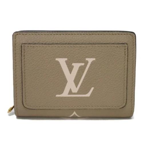 Pre-owned Leather wallets Louis Vuitton Vintage , Gray , Dames