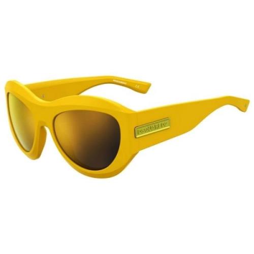 Gele plastic zonnebril voor mannen Dsquared2 , Yellow , Heren