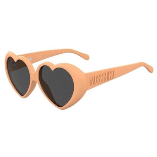 Oranje Resin Zonnebril voor Vrouwen Moschino , Orange , Dames