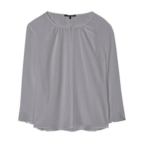 Soepel Blouseshirt met Ronde Hals Luisa Cerano , Gray , Dames