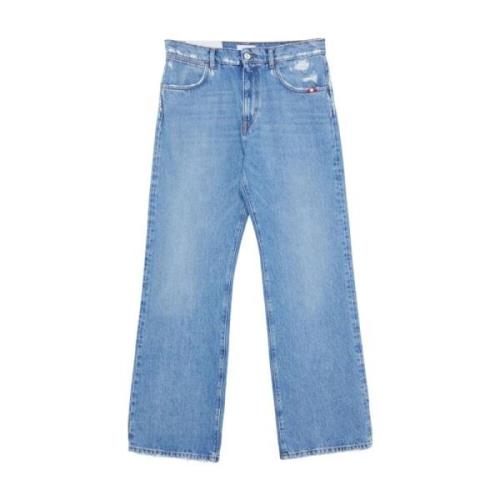 Bootcut Summertime Denim Jeans Amish , Blue , Heren