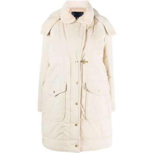 Stijlvolle Parka Jas Mix Mat Fay , Beige , Dames