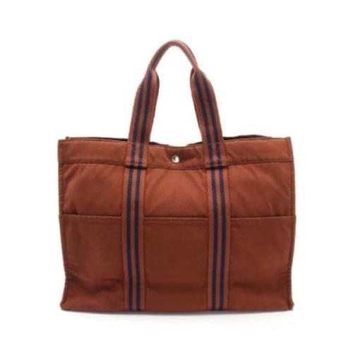 Pre-owned Canvas totes Hermès Vintage , Brown , Dames