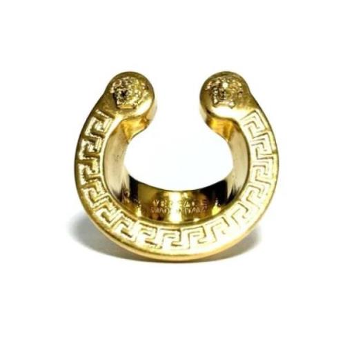 Pre-owned Metal rings Versace Pre-owned , Yellow , Dames