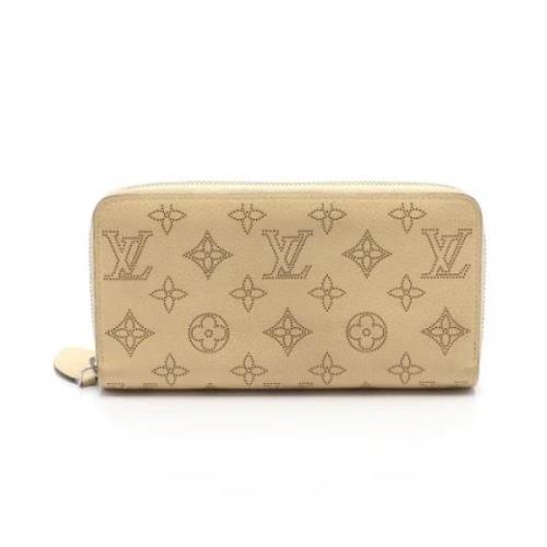 Pre-owned Leather wallets Louis Vuitton Vintage , Beige , Dames