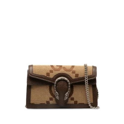 Pre-owned Canvas handbags Gucci Vintage , Brown , Dames