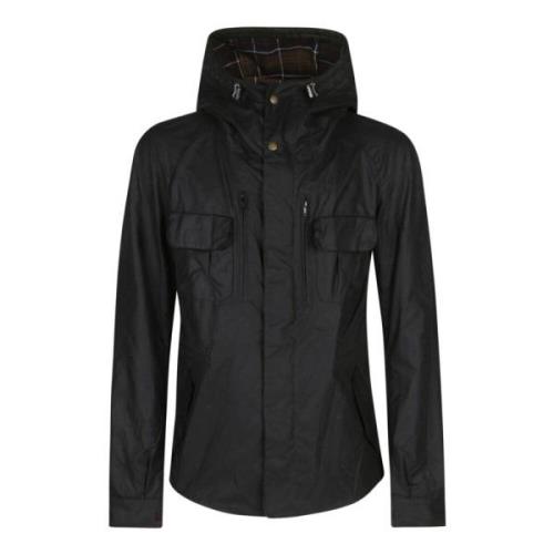 Gewaxte Katoenen Jas Barbour , Black , Heren