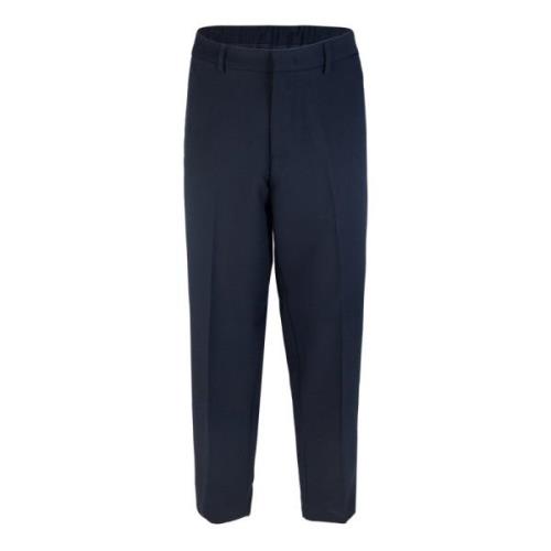 Blauwe elastische broek met knoop- en ritssluiting Emporio Armani , Bl...