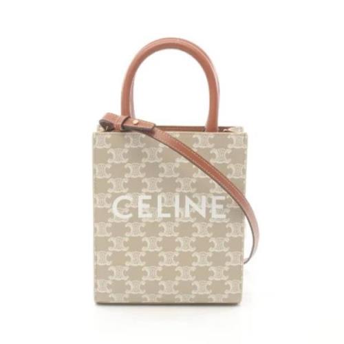 Pre-owned Canvas handbags Celine Vintage , Beige , Dames