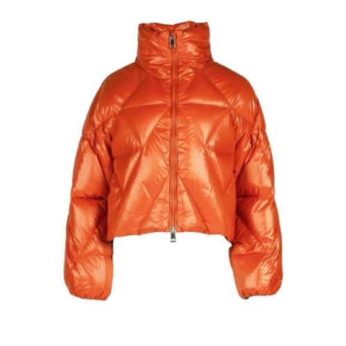 Oranje Cropped Pufferjas Liviana Conti , Orange , Dames