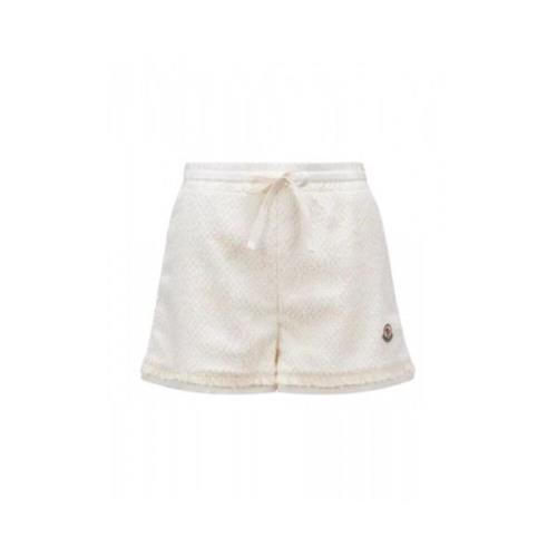 Klassieke Tweed Shorts met Franjekraag Moncler , Beige , Dames