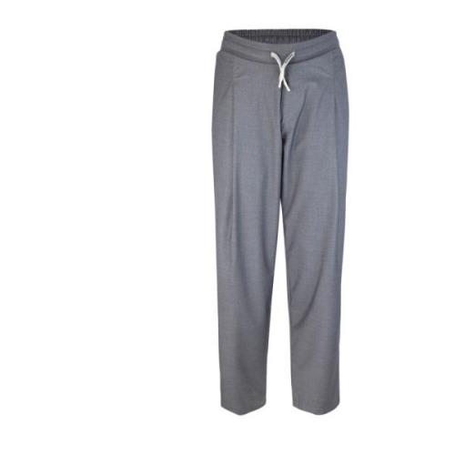 Grijze Flanellen Loose Fit Broek A Paper Kid , Gray , Heren