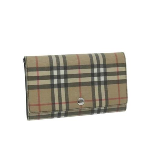 Pre-owned Plastic wallets Burberry Vintage , Beige , Dames