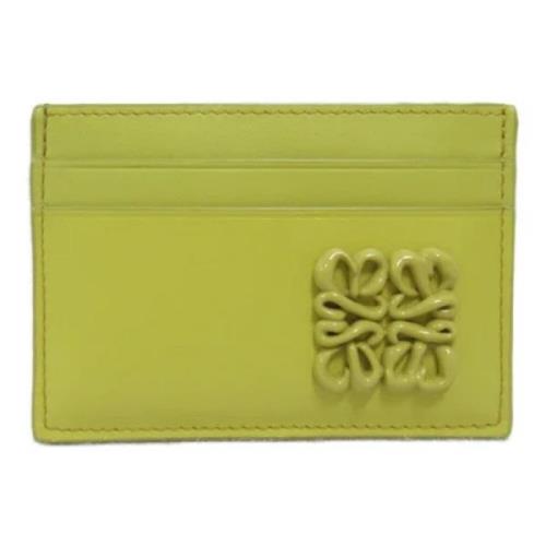 Pre-owned Leather wallets Loewe Pre-owned , Yellow , Dames