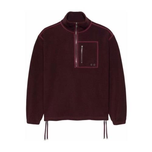 Rode Fleece Half Zip Sweater New Amsterdam Surf Association , Red , He...