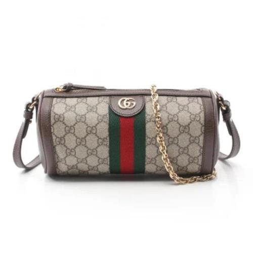 Pre-owned Leather crossbody-bags Gucci Vintage , Beige , Dames