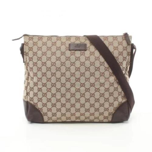 Pre-owned Canvas gucci-bags Gucci Vintage , Beige , Dames