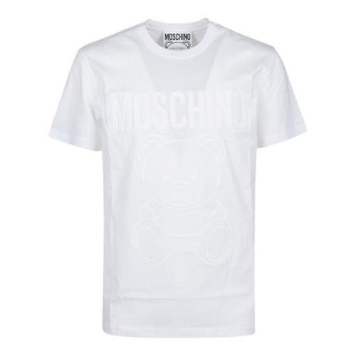 Maxi Logo T-Shirt, 1001 Wit Fantasie Moschino , White , Heren