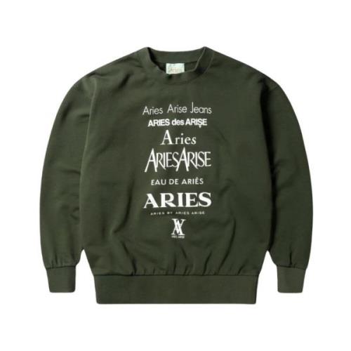 Sweatshirt met parfumprint Aries , Green , Heren