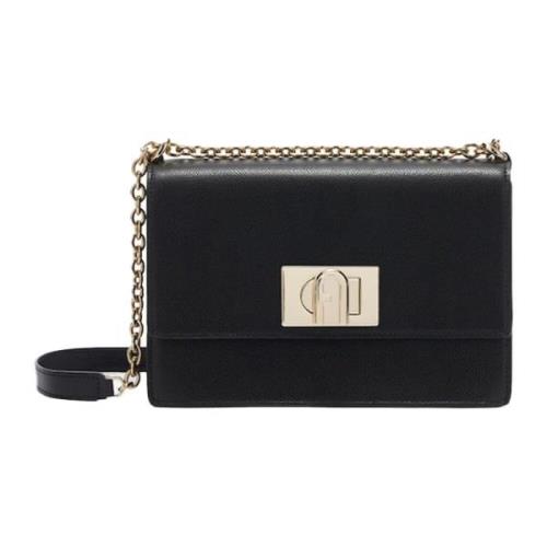 Zwarte Mini Schoudertas Furla , Black , Dames