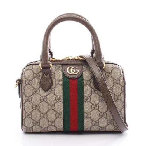 Pre-owned Canvas gucci-bags Gucci Vintage , Beige , Dames