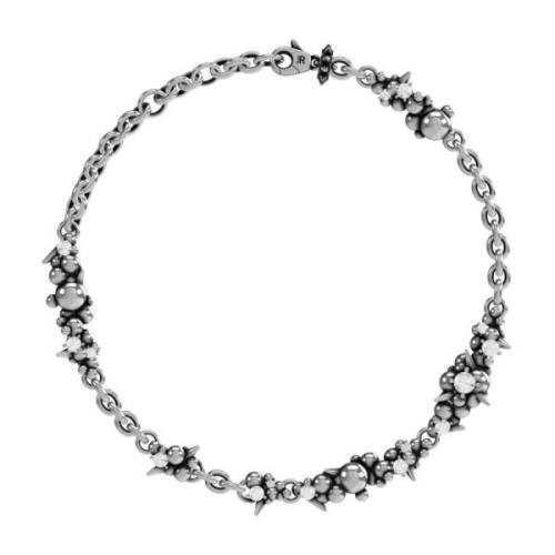 Ketting met puntige kralen en diamanten John Richmond , Gray , Dames