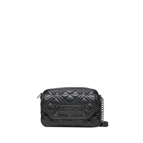 Zwarte Schoudertas Trendy en Elegant Moschino , Black , Dames