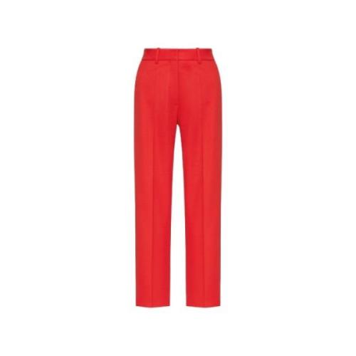 Rechte broek van stretchwol Valentino , Red , Dames