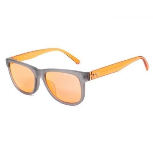 Grijze en Oranje Resin Zonnebril Armani Exchange , Gray , Dames