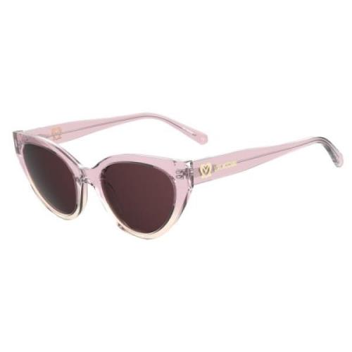 Roze Acetaat Dameszonnebril Love Moschino , Pink , Dames