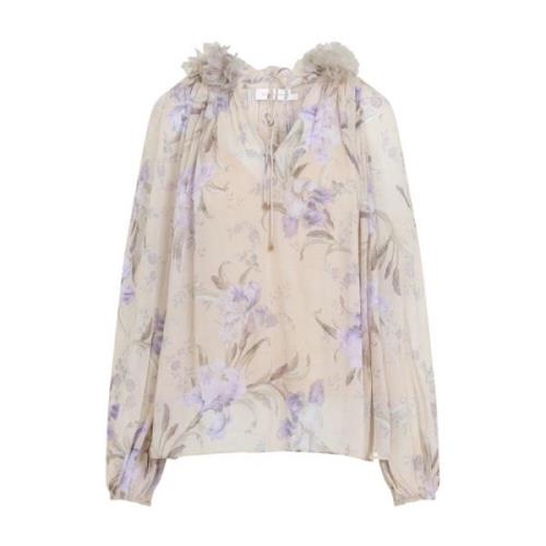 Natuurlijke Iris Billow Blouse Zimmermann , Multicolor , Dames