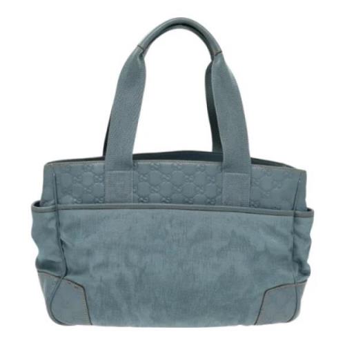 Pre-owned Canvas gucci-bags Gucci Vintage , Blue , Dames