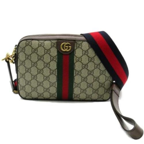 Pre-owned Canvas shoulder-bags Gucci Vintage , Beige , Dames