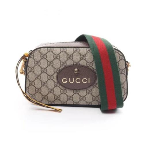 Pre-owned Leather shoulder-bags Gucci Vintage , Beige , Dames