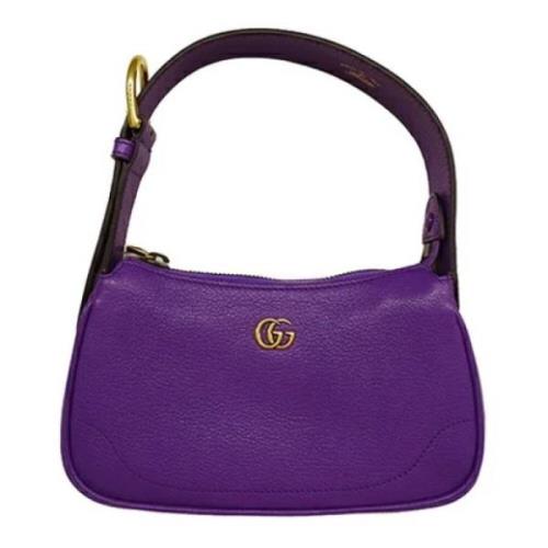 Pre-owned Leather gucci-bags Gucci Vintage , Purple , Dames