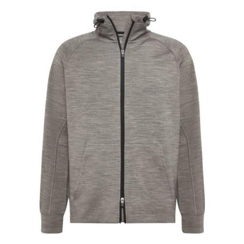 B Tech Full-Zip Hoodie In Lichtgewicht Wollen Blend Scuba Boggi Milano...