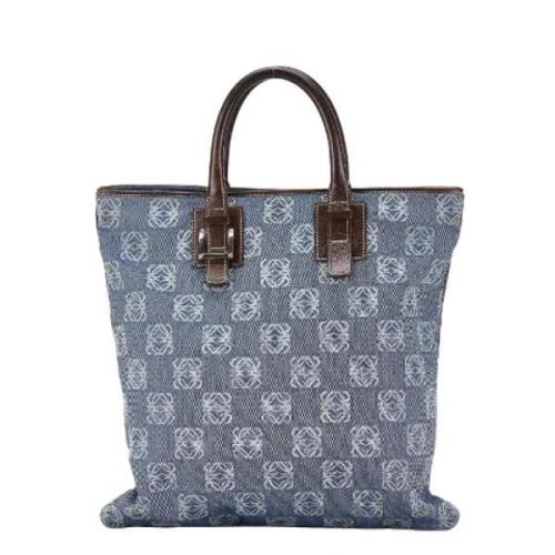 Pre-owned Canvas handbags Loewe Pre-owned , Blue , Dames