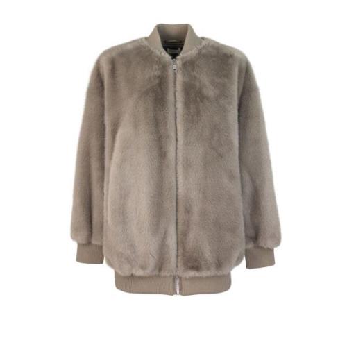 Ecopelliccia Bomberjack met volledige rits P.a.r.o.s.h. , Beige , Dame...